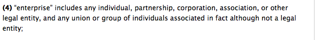 RICO 1961(4) Enterprise.