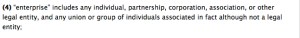 RICO 1961(4) Enterprise.